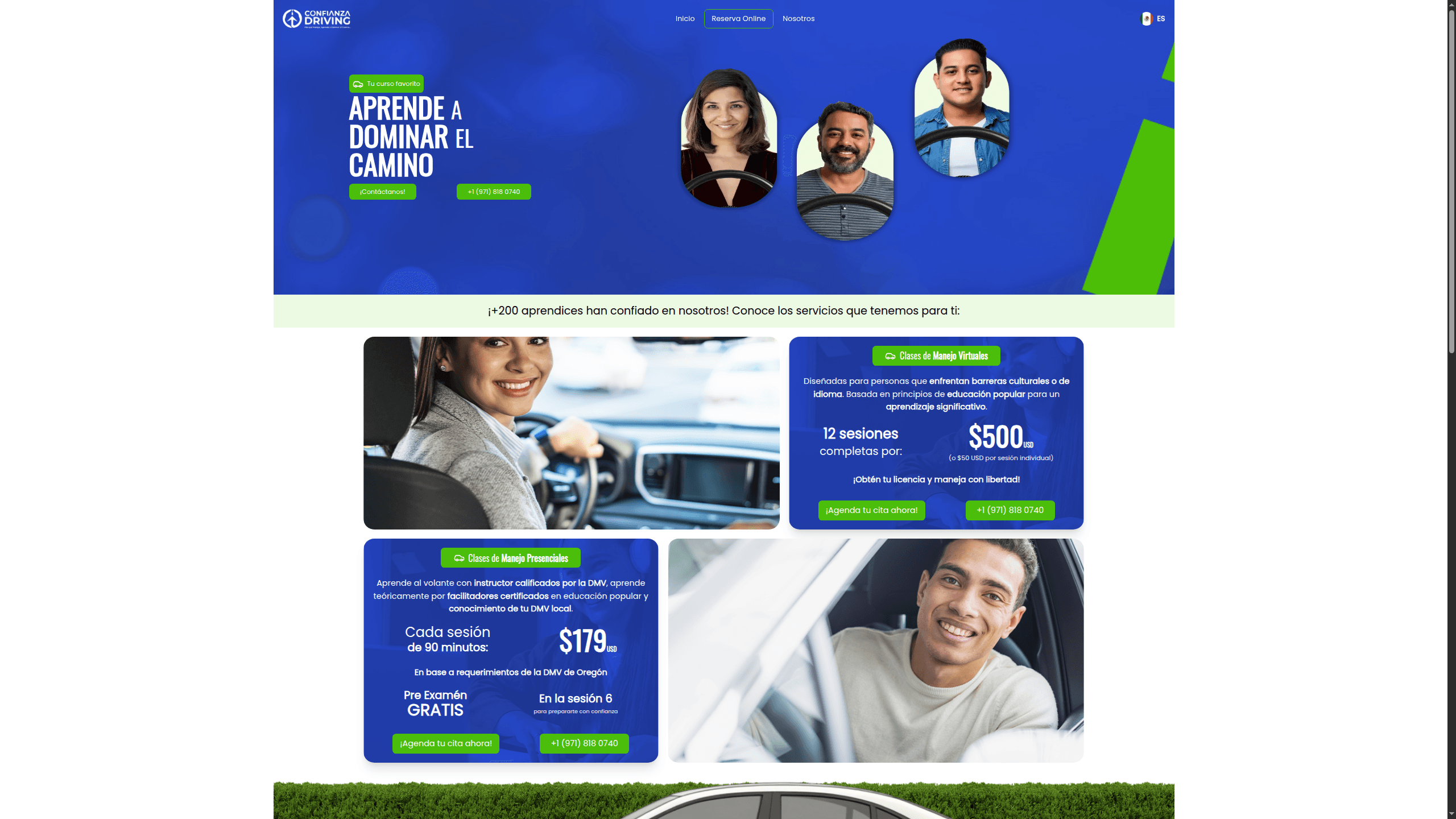 Captura del proyecto Confianza Driving