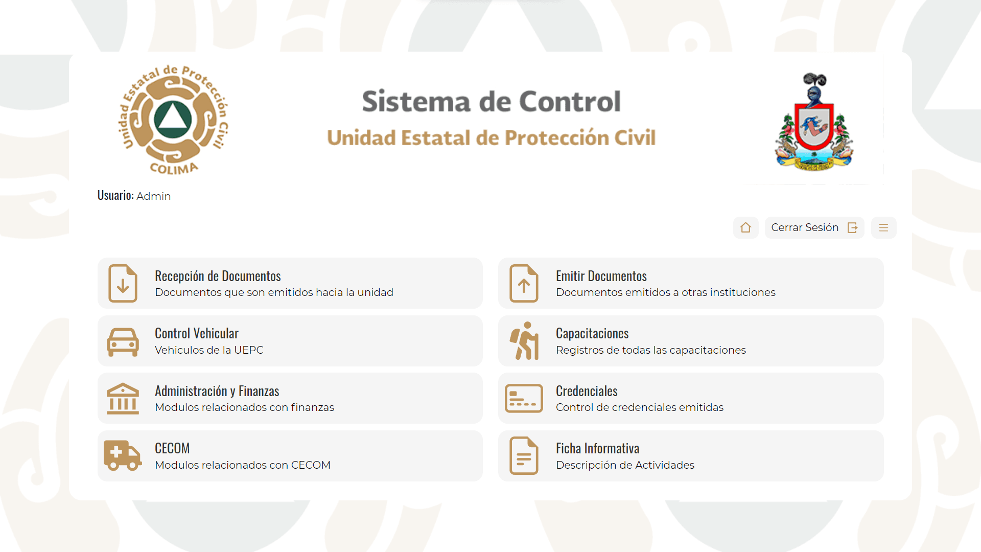 Captura del proyecto Sistema de Control